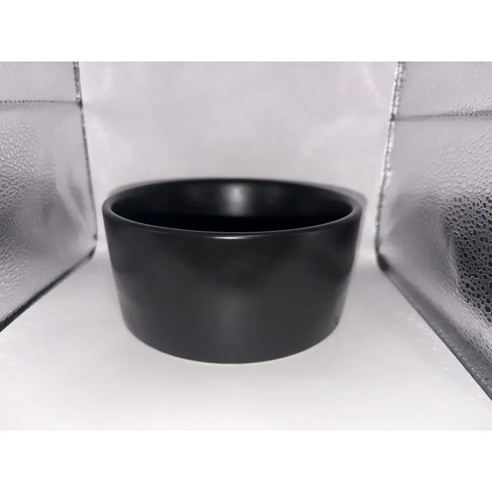Rae Dunn TREAT Black Orange Pet Dog Food Water Bowl Dish Replacement